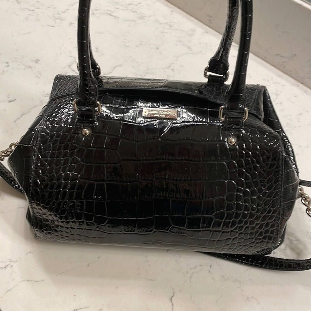Kate Spade black textured handbag